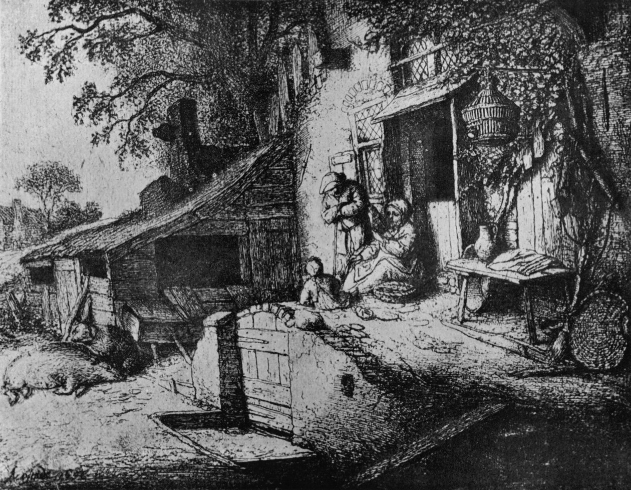 En kvinne som spinner, 1652 av Adriaen Jansz. van Ostade