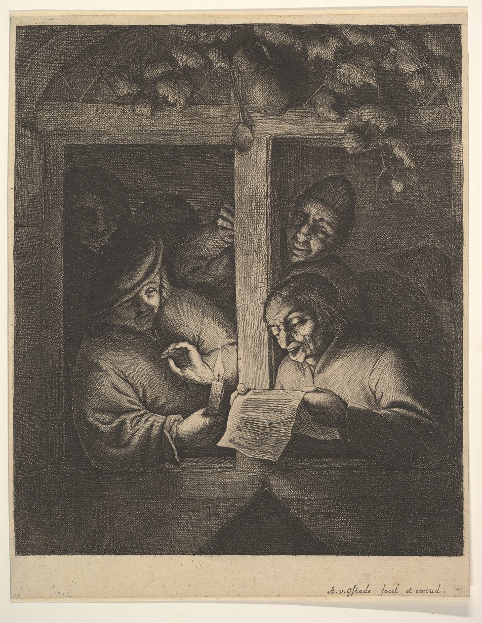 Sangere ved vinduet, 1610-85. av Adriaen Jansz. van Ostade