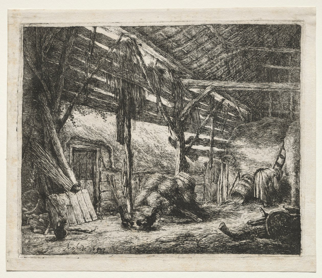 Låven, 1647. av Adriaen Jansz. van Ostade