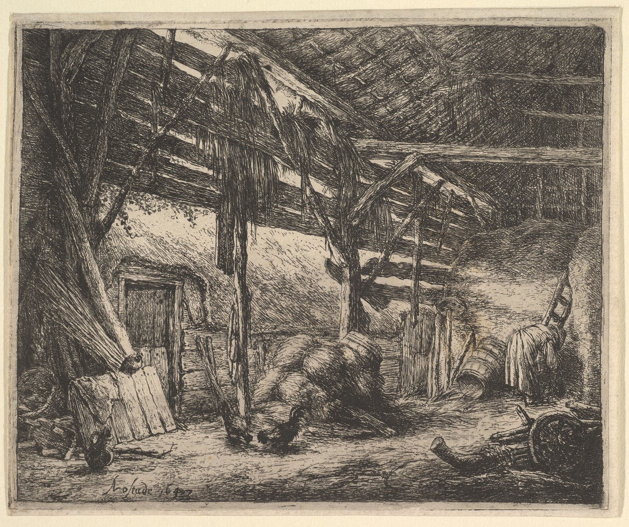 Låven, 1647. av Adriaen Jansz. van Ostade