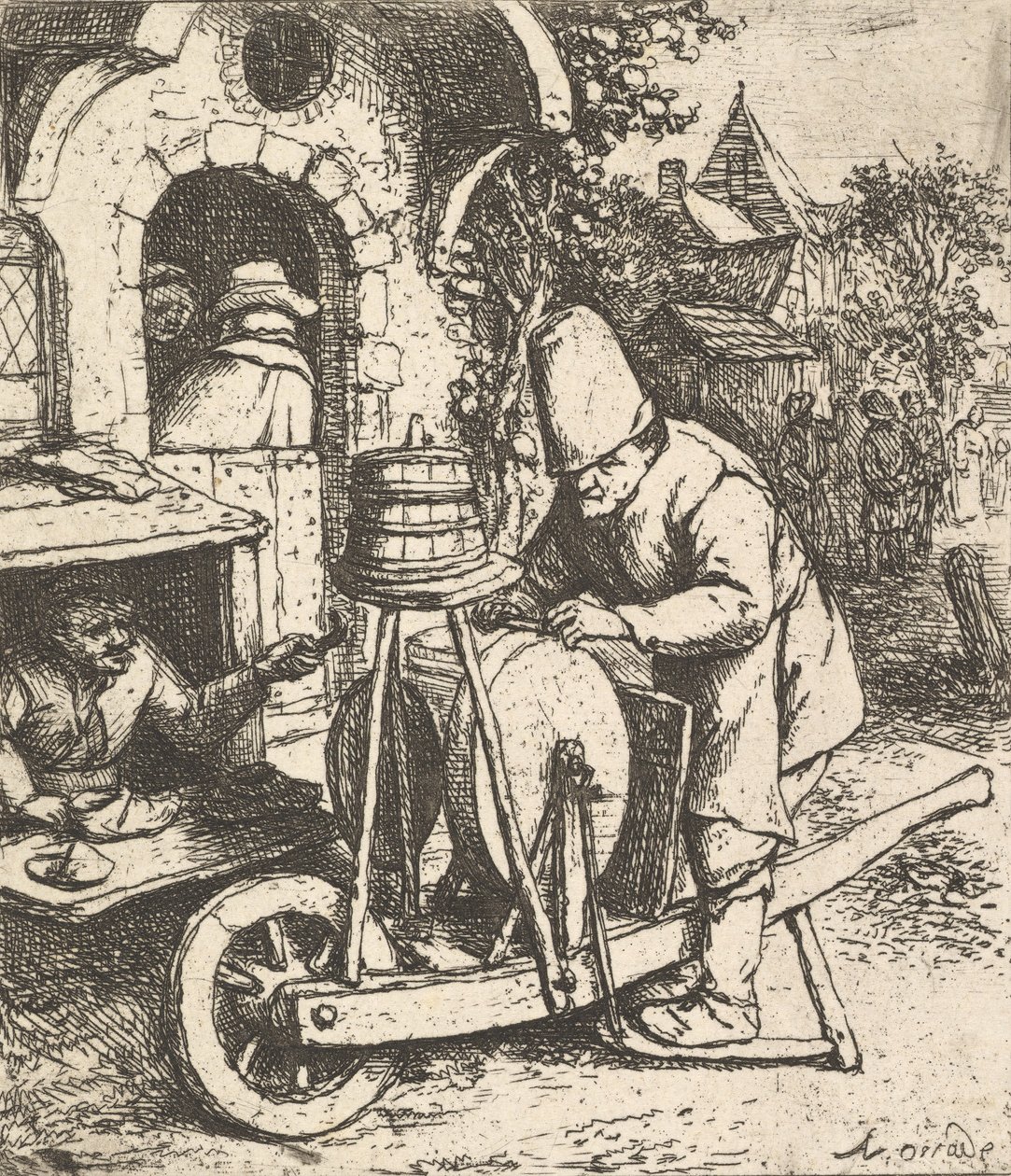 Knivsliperen, 1610-85. av Adriaen Jansz. van Ostade