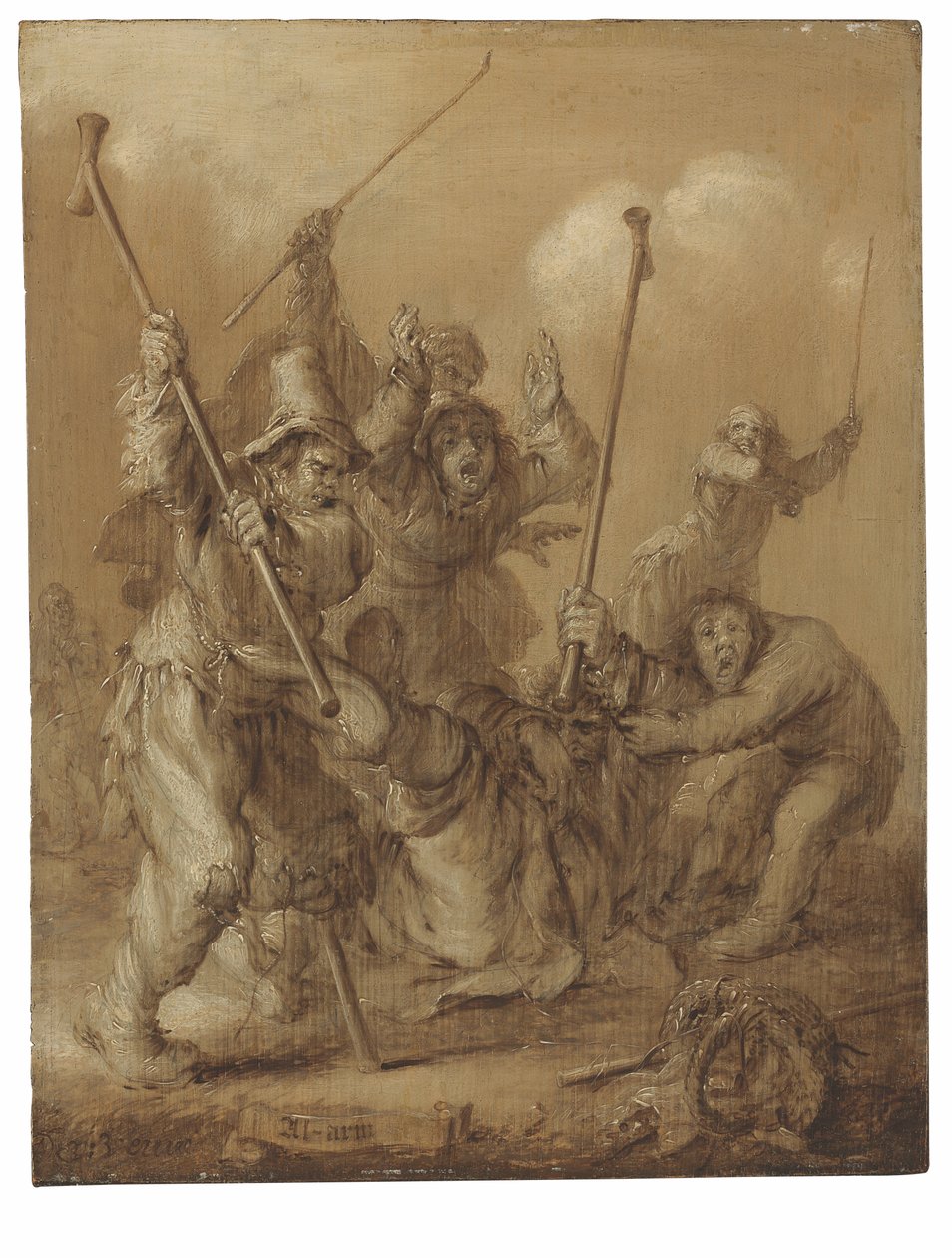 Al-Arm (olje på panel) av Adriaen Pietersz van de Venne