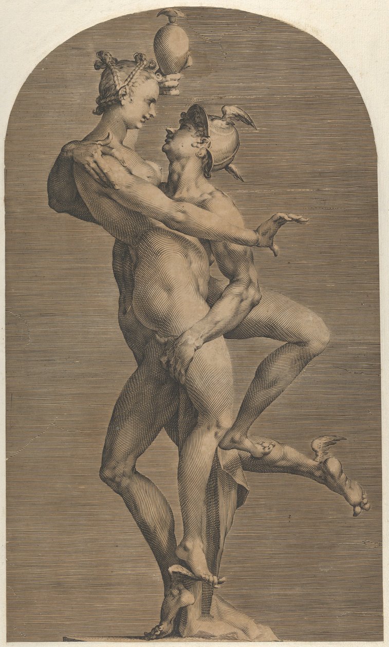 Mercury Abducting Psyche, ca. 1620. av Adriaen de Vries