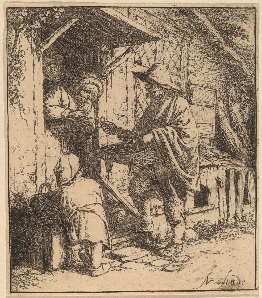 Brillehandler av Adriaen van Ostade