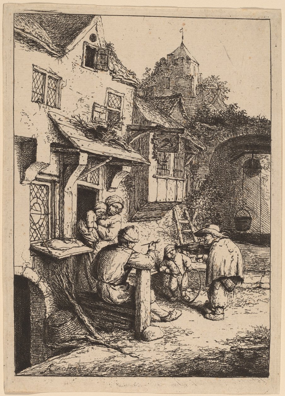 Pukkelrygget spelemann av Adriaen van Ostade