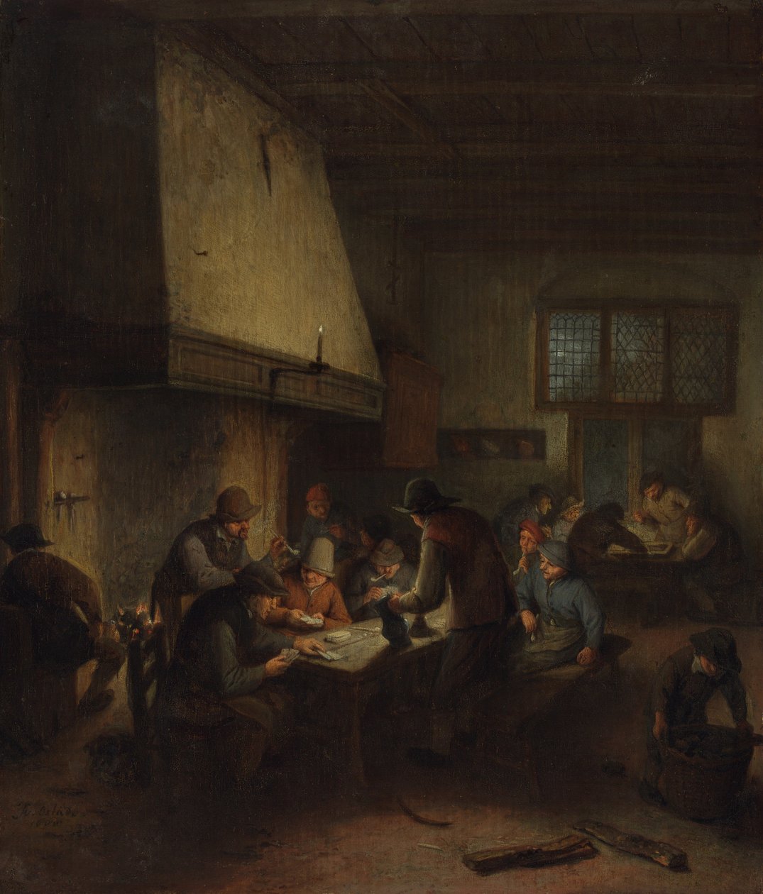 Tavernascene, tidlig på 1660-tallet. av Adriaen van Ostade