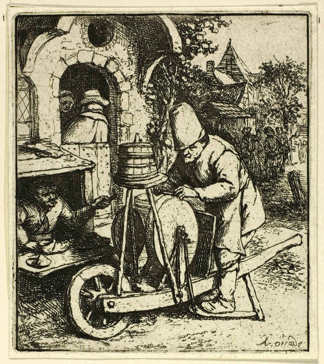 Knivsliperen av Adriaen van Ostade