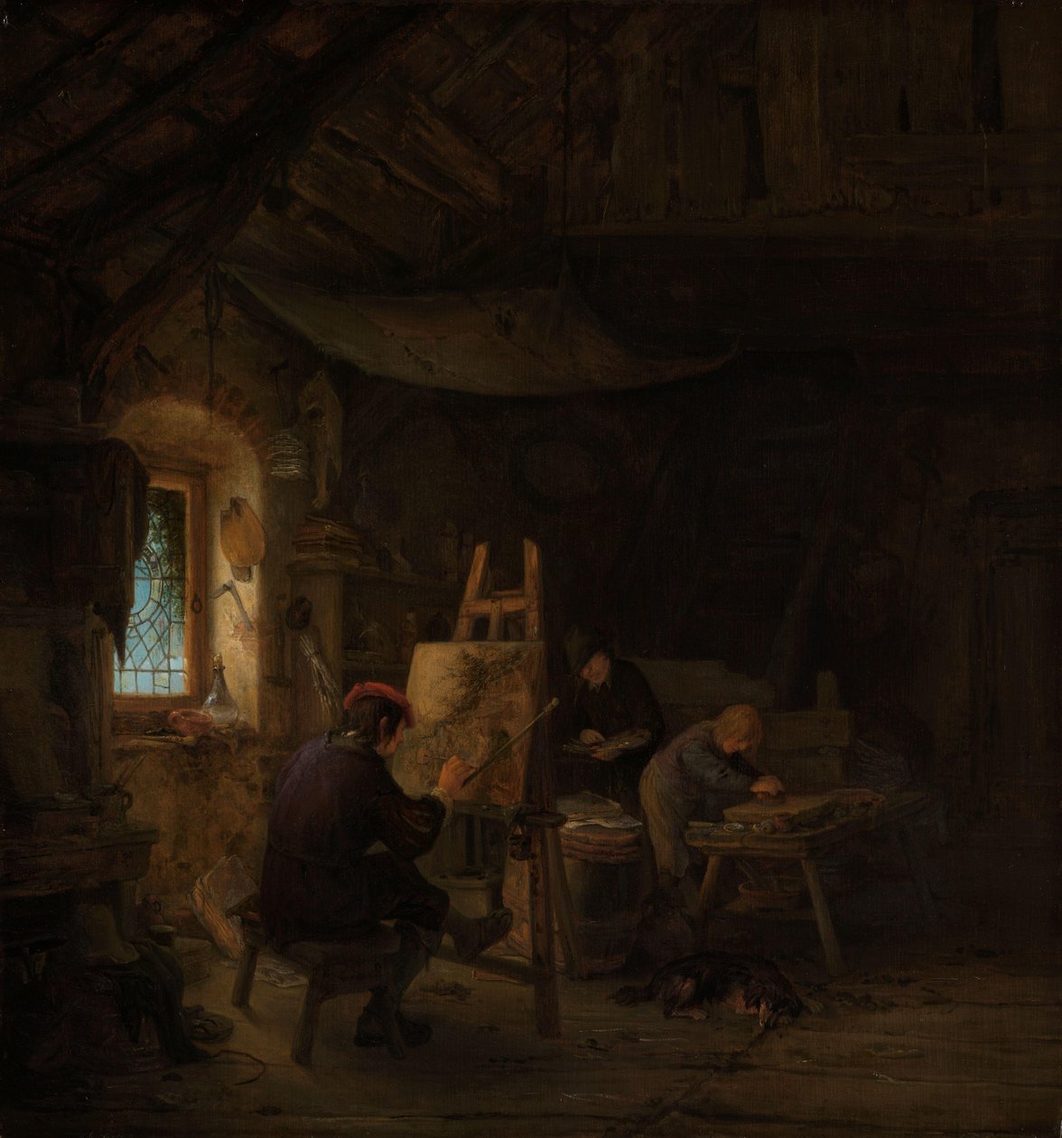 Malerens studio av Adriaen van Ostade