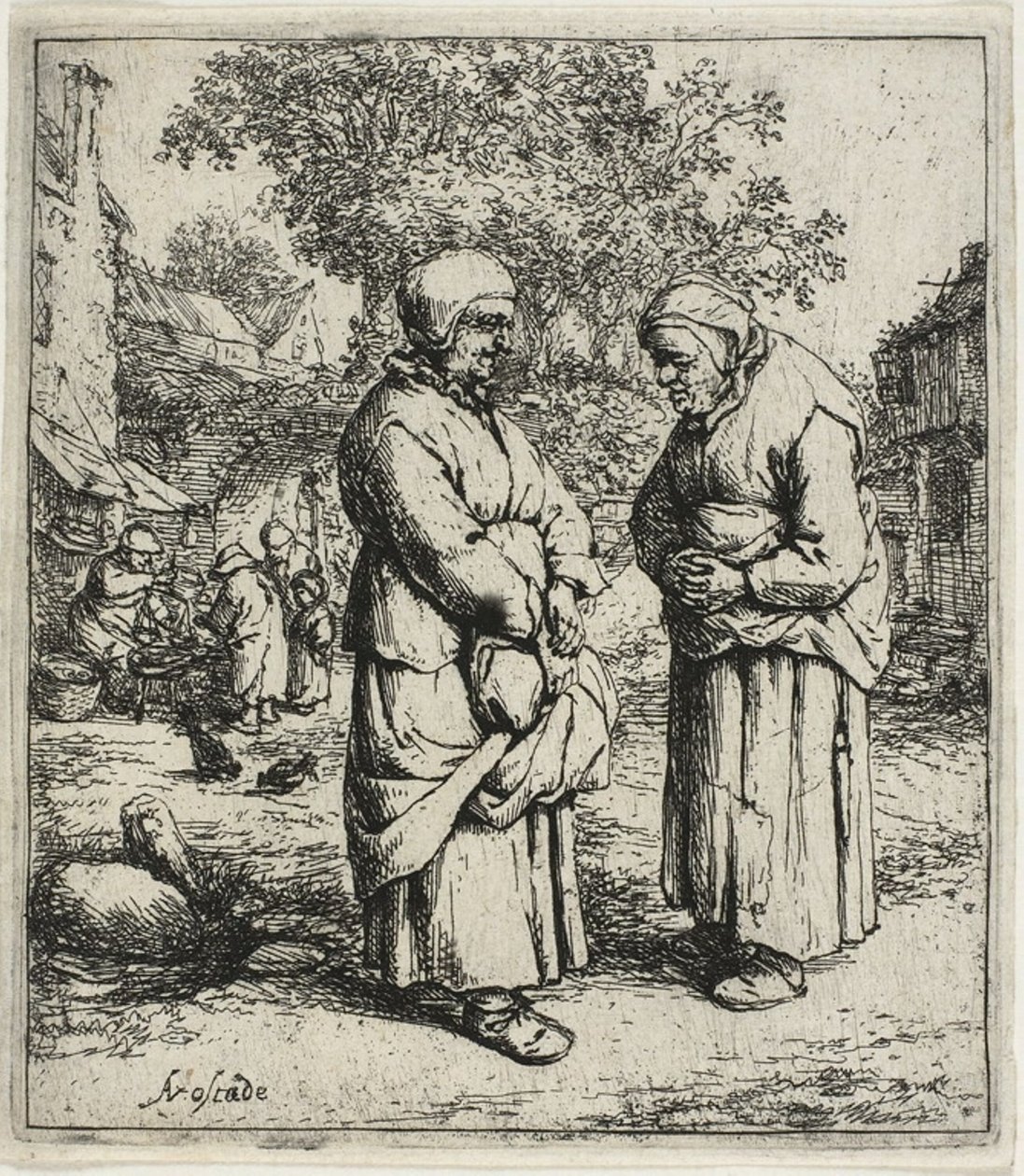 The Two Gossips av Adriaen van Ostade