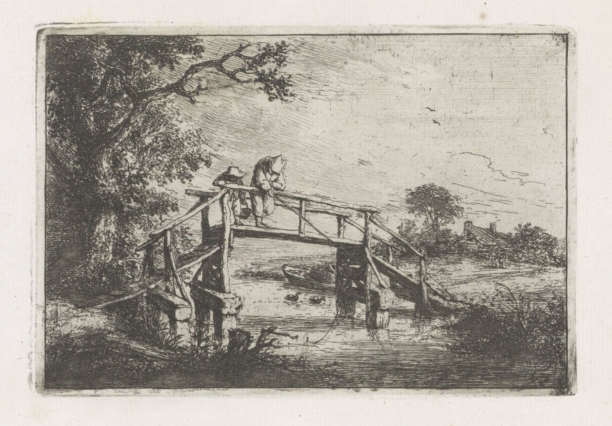 To fiskere på en bro av Adriaen van Ostade