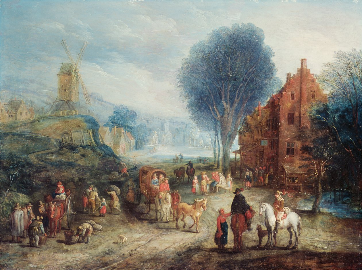 Country Scene av Adriaen van Stalbemt