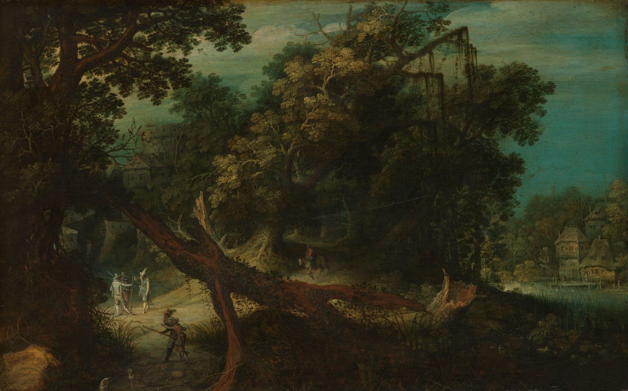 Skyttere i en skogsglede av Adriaen van Stalbemt