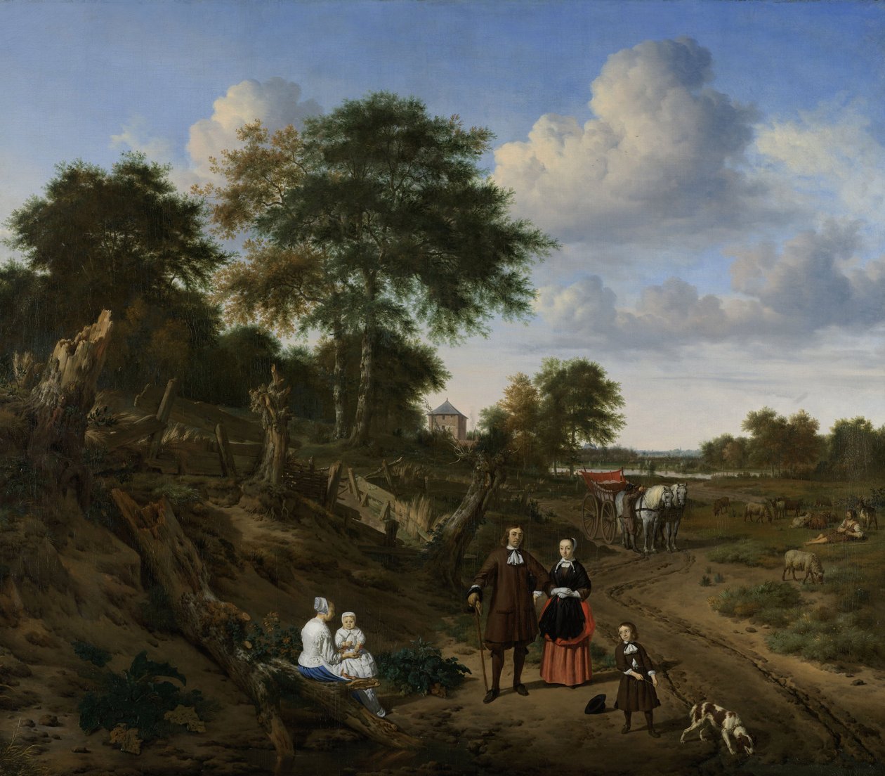 Par i et landskap, 1667 av Adriaen van de Velde