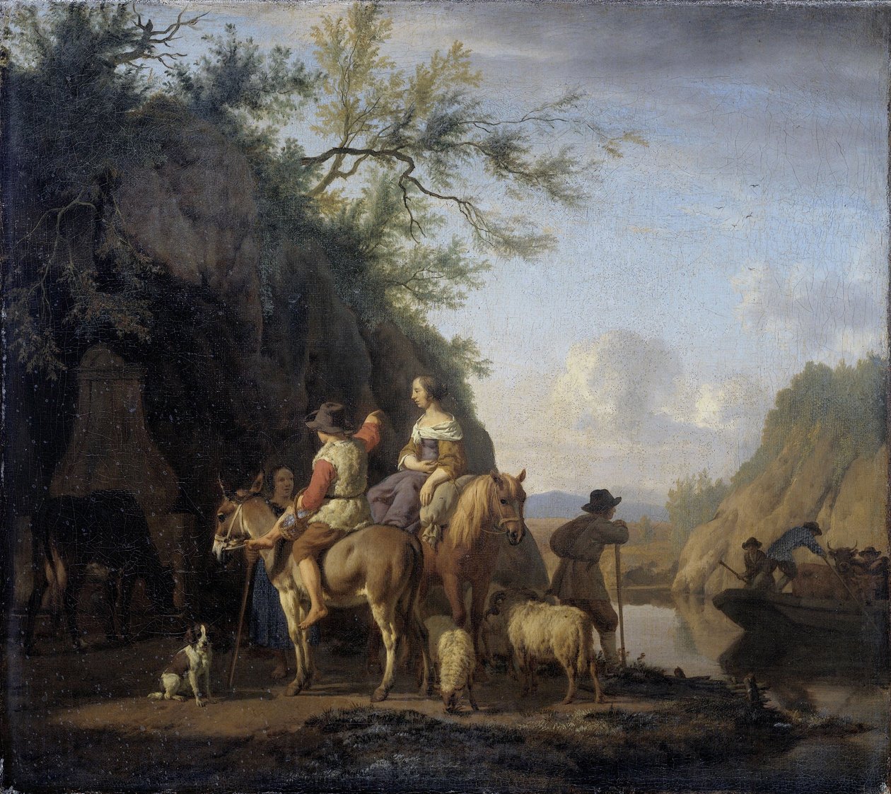 Ferge, 1666 av Adriaen van de Velde