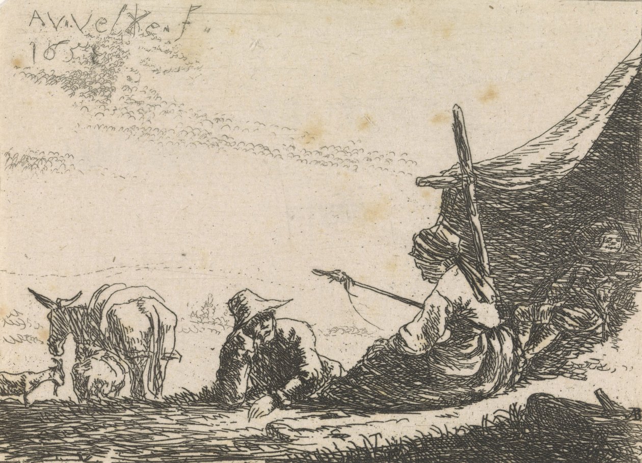 Figurer ved et telt, 1653 av Adriaen van de Velde