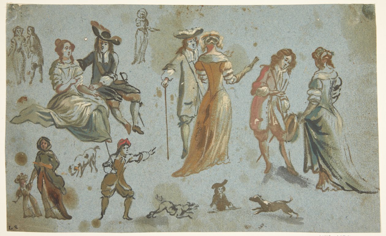 Figurstudier av Adriaen van de Velde
