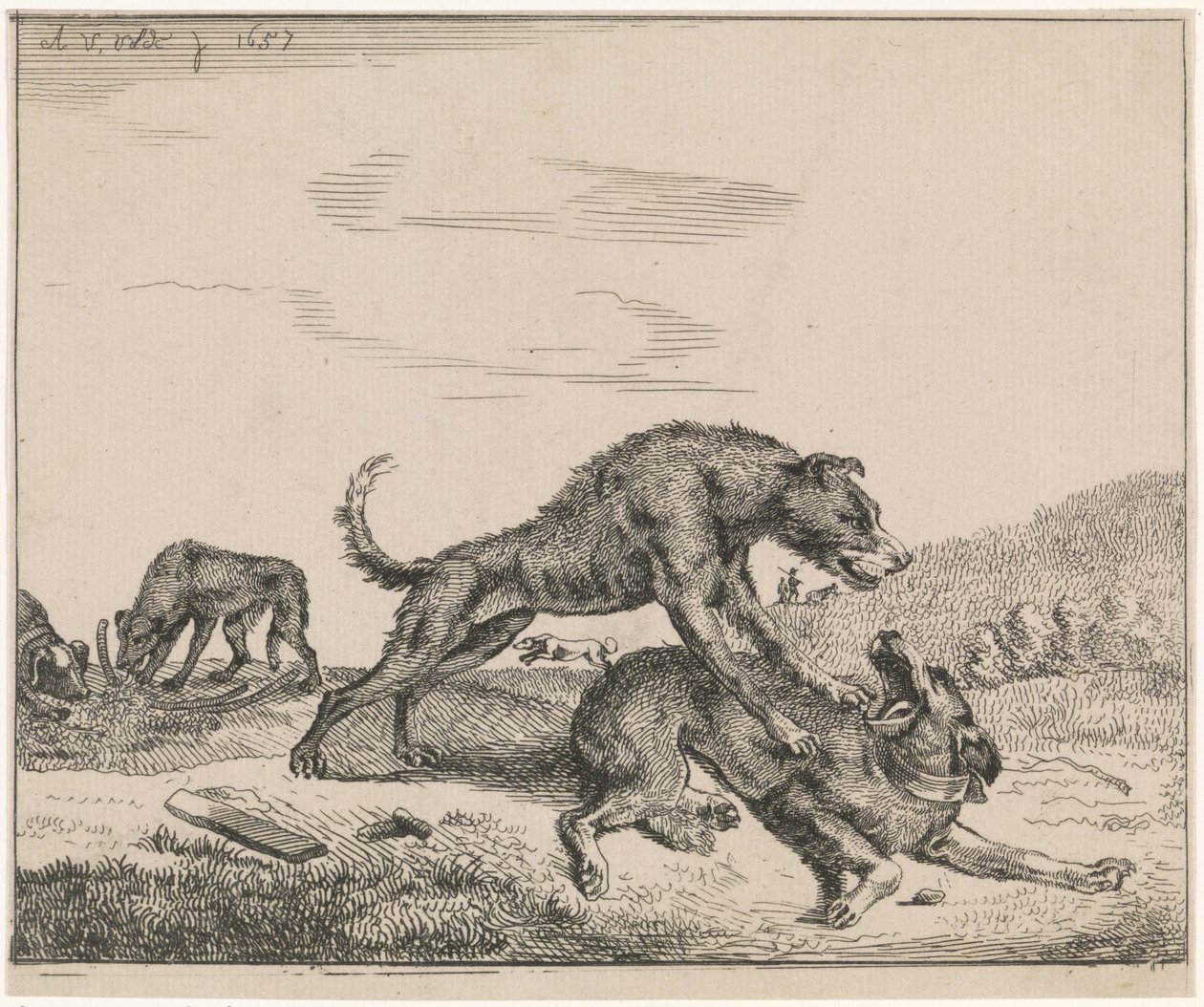 kamphunder Husdyr (serietittel) av Adriaen van de Velde