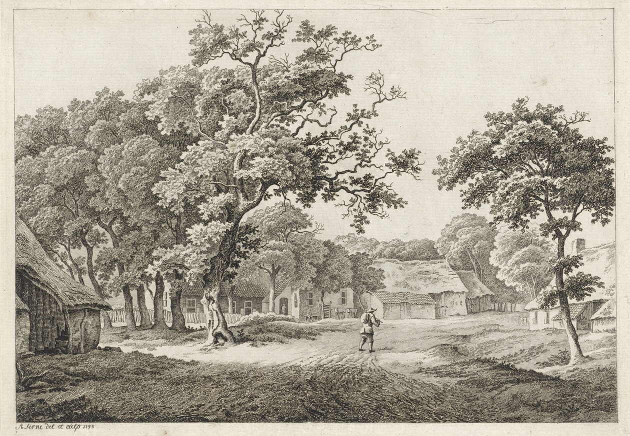 utsikt over landsbyen av Adrianus Serné