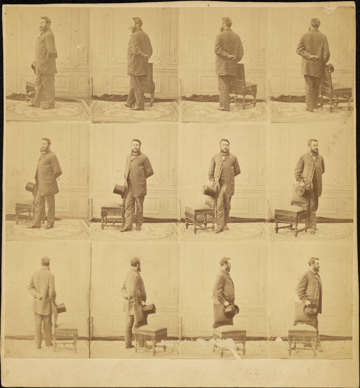 Adrien Tournachon (1825-1903), Selvportrett, flere bilder av Adrien Tournachon