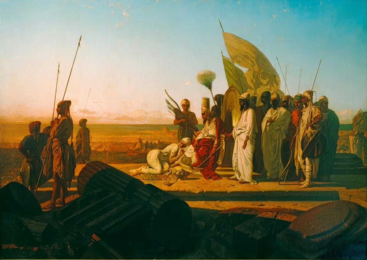 Xerxes am Hellespont av Jean Adrien Guignet