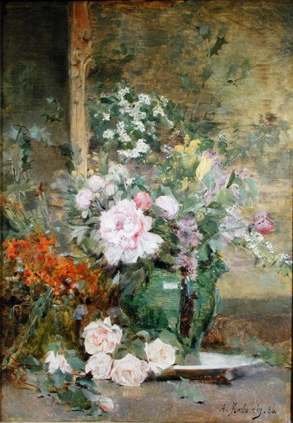 Stilleben med blomster av Adrien Karbowsky