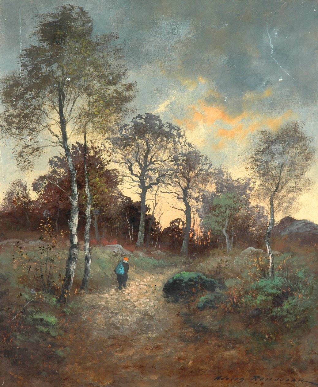Figur Gå gjennom en skog av Adrien Rousseau