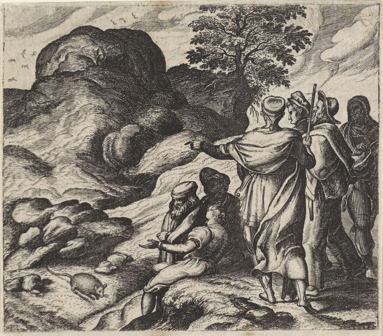 Fabel om Barring-fjellet av Egidius  Sadeler (II)