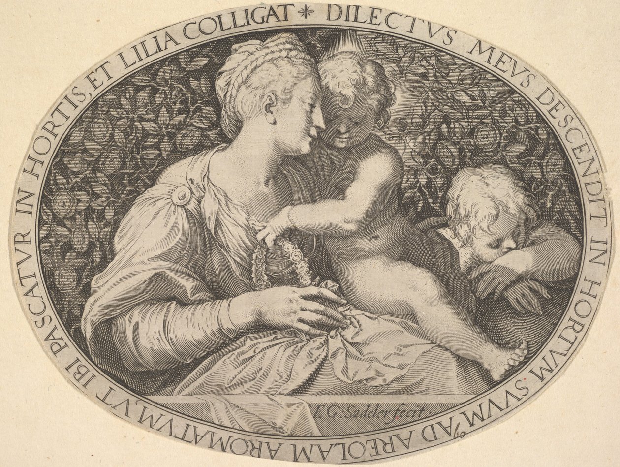Madonna og Child.n.d. av Aegidius Sadeler II