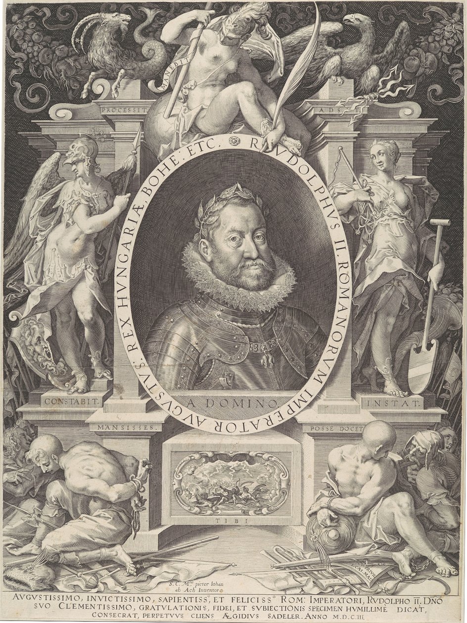 Portrett av Rudolph II, 1603. av Aegidius Sadeler II
