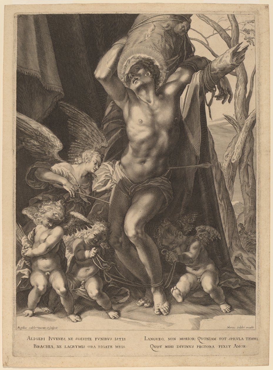 Sankt Sebastians martyrium av Aegidius Sadeler II