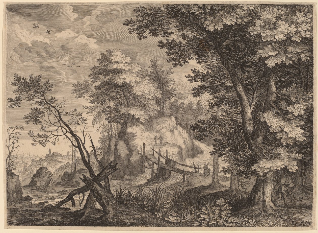 Woodland Scene av Aegidius Sadeler II after Roelandt Savery
