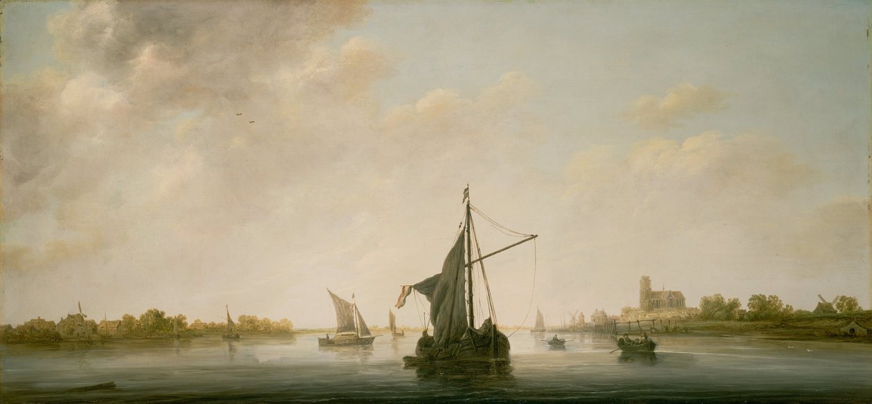 En utsikt over Maas ved Dordrecht av Aelbert Cuyp