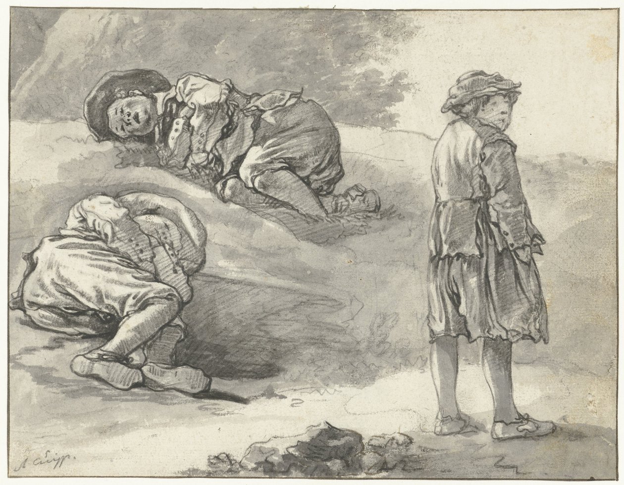 Tre studier av en liten hyrde av Aelbert Cuyp