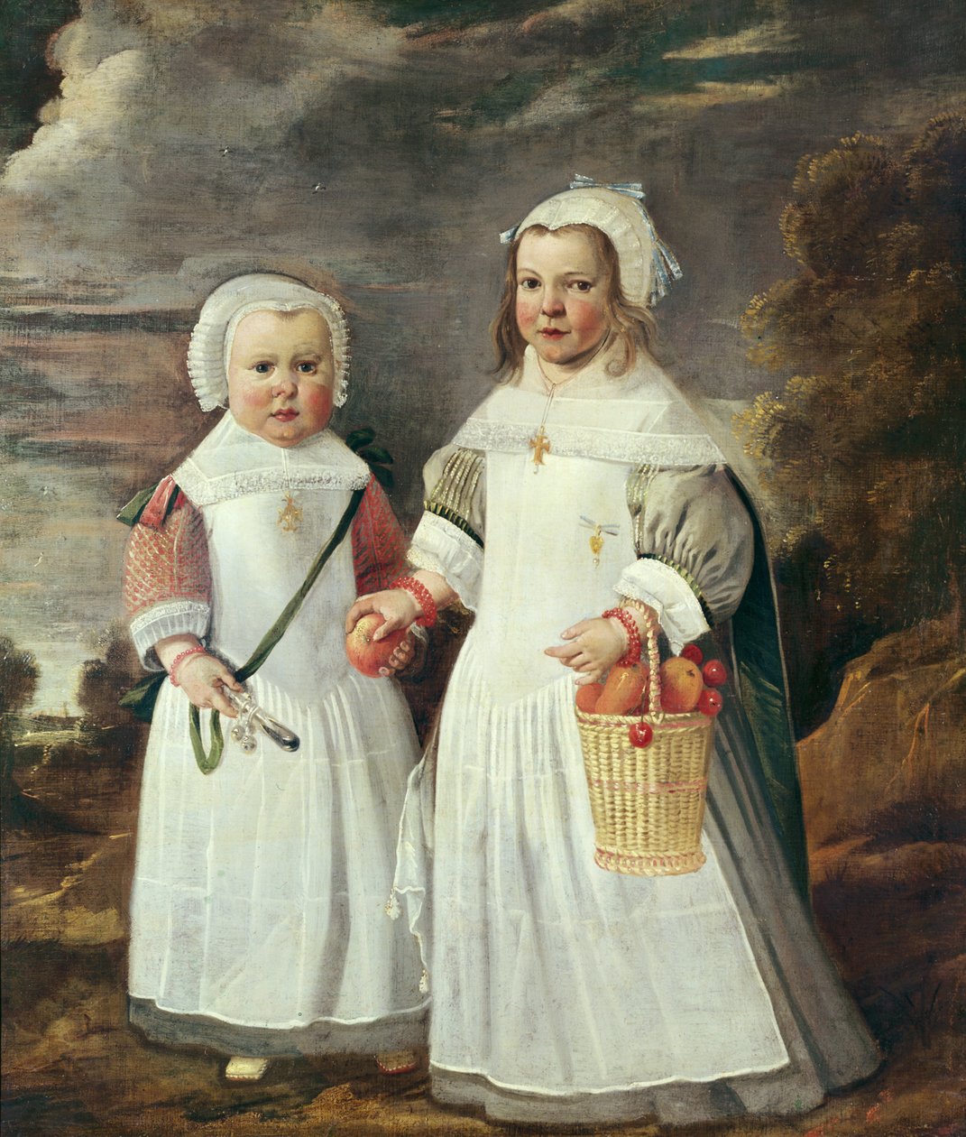 To unge jenter i et landskap av Aelbert Cuyp