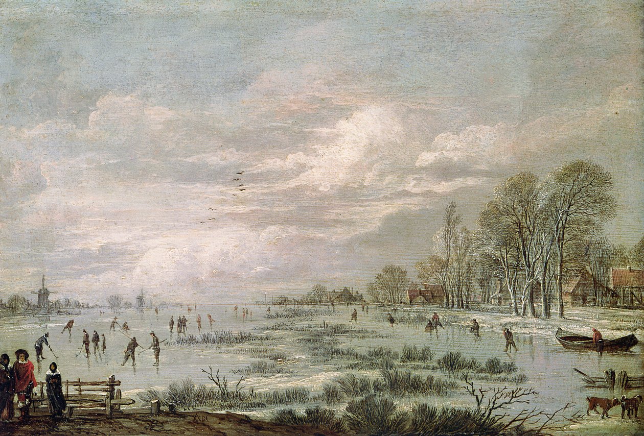 Vinterlandskap av Aert van der Neer