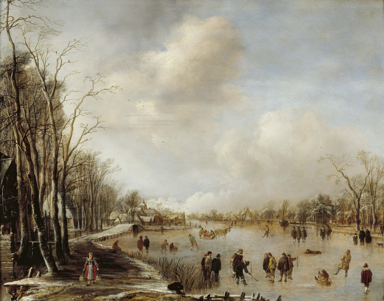 Vinterlandskap, 1645 av Aert van der Neer