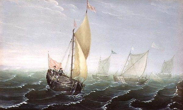 Frakt i forblåste farvann av Aert van Antum