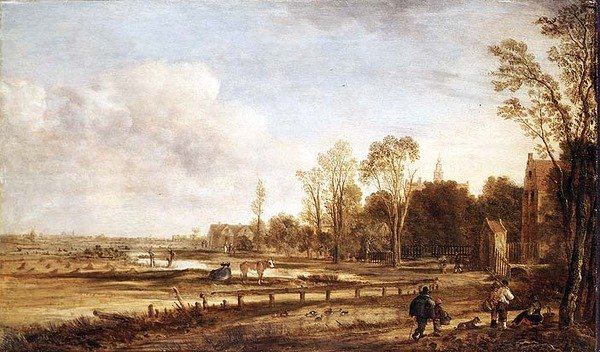 Landskap nær Haarlem av Aert van der Neer