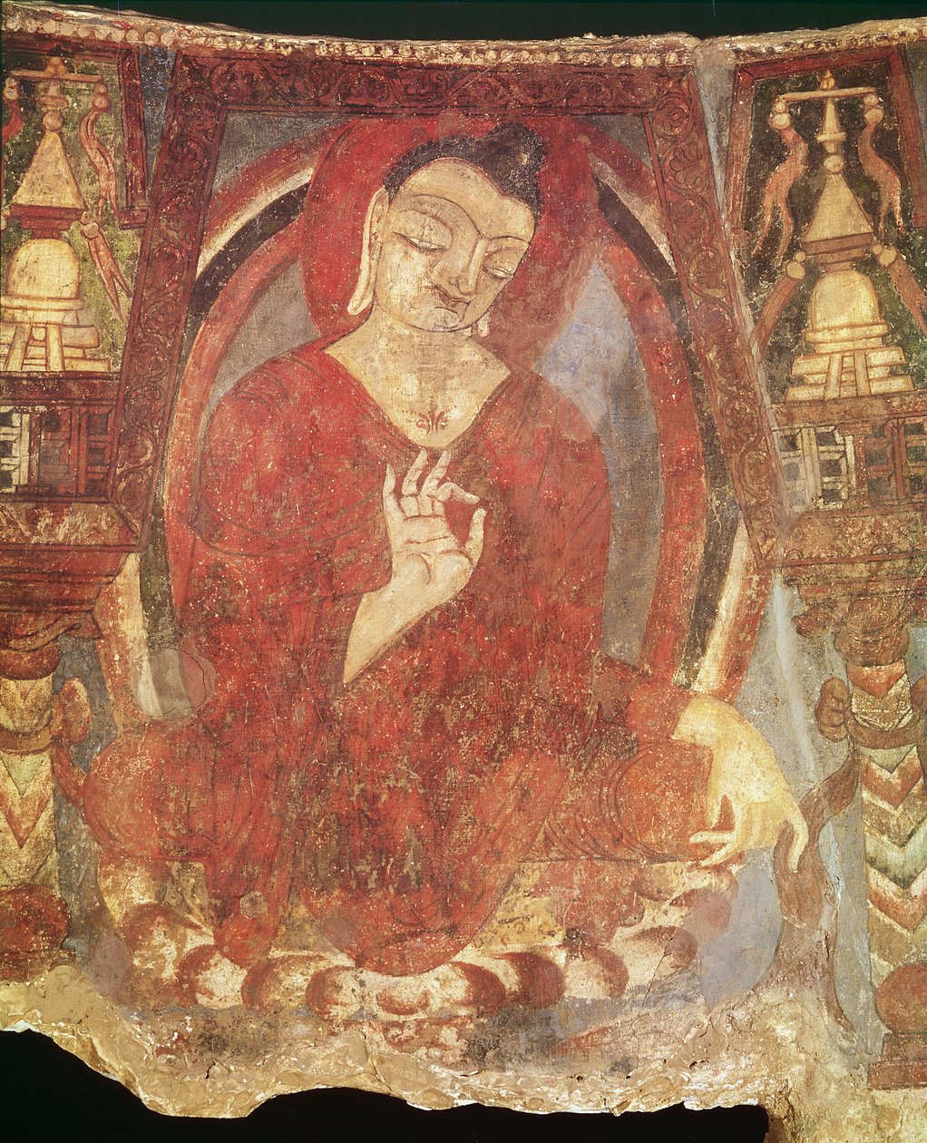 Buddha Sitting on a Lotus, 5.-6. århundre av Afghan School