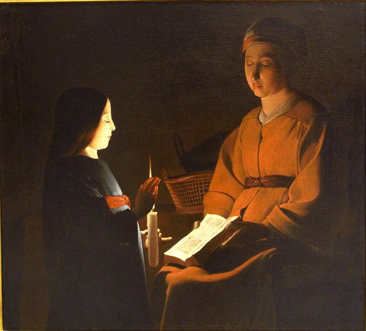 Jomfruens utdannelse av After Georges de La Tour