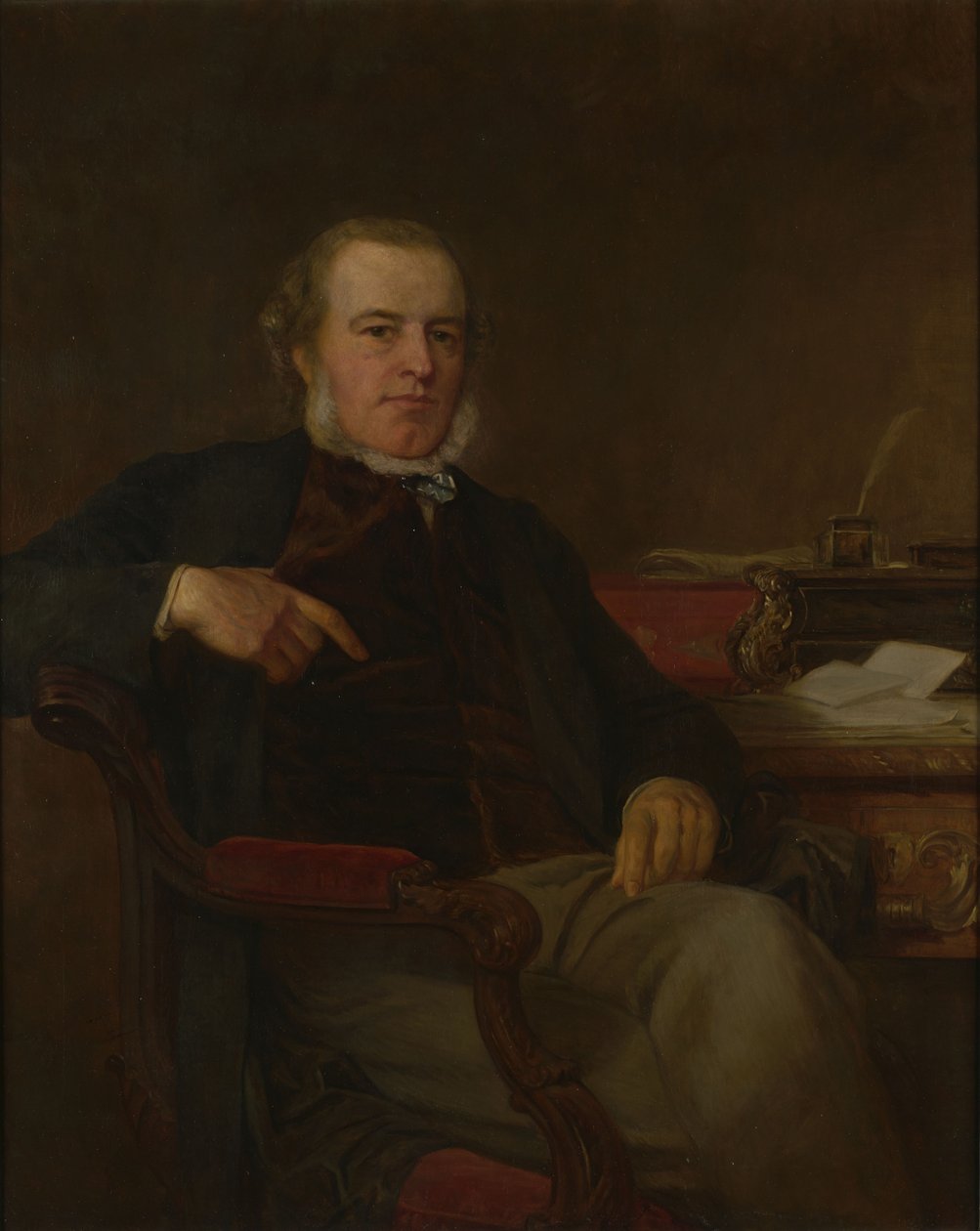 Portrett av Henry Bruce, 1. baron Aberdare, britisk politiker og hjemmesekretær (1815-1895) av After Henry Tanworth Wells