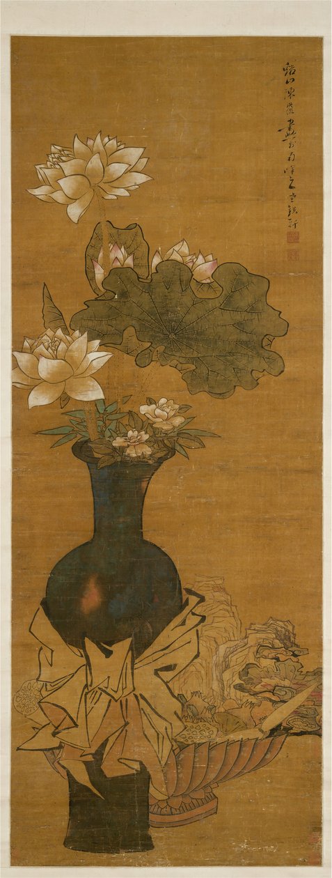 Vase med blomster. av After Chen Hongshou