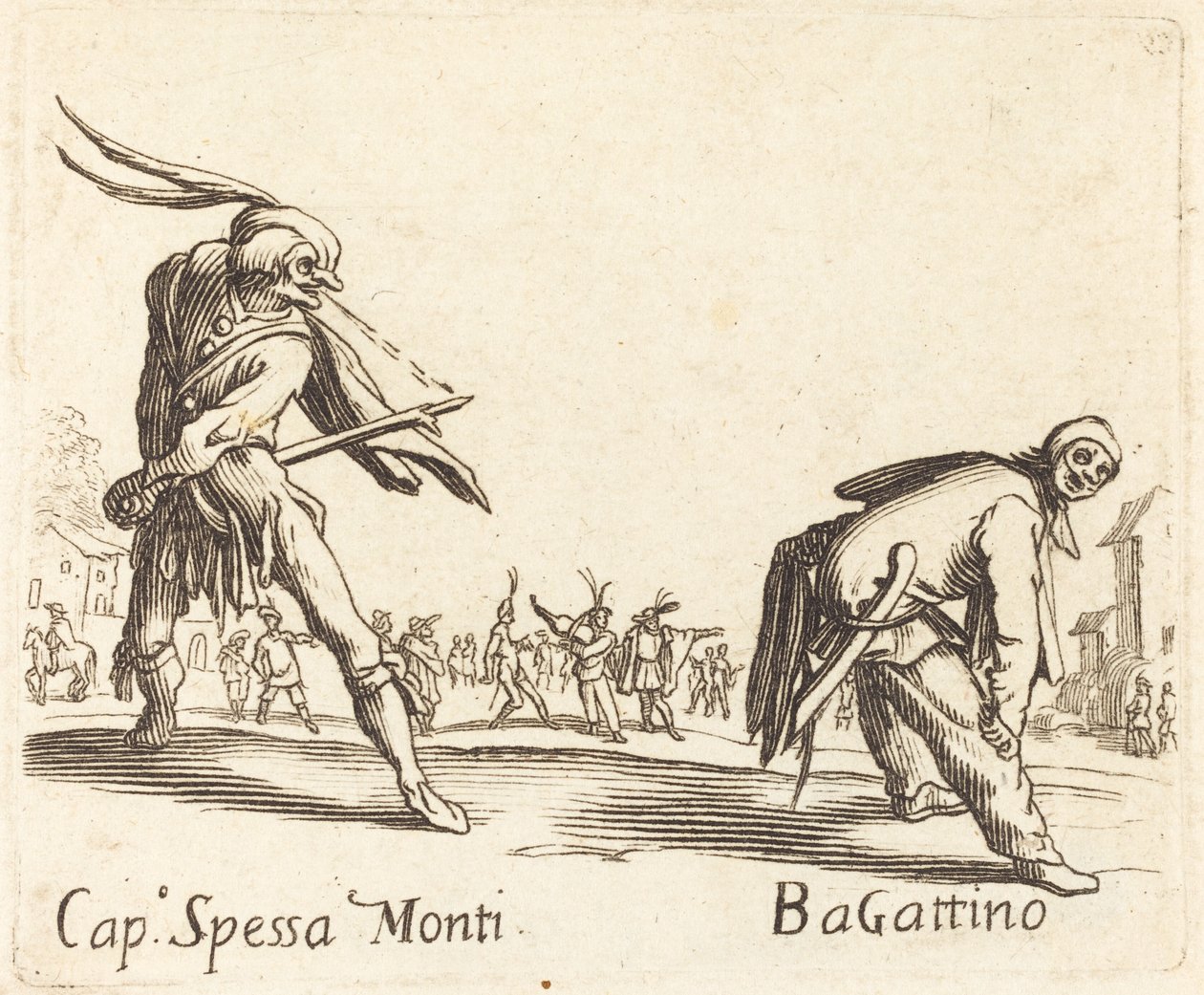 Cap. Spessa Monti og Bagattino av After Jacques Callot
