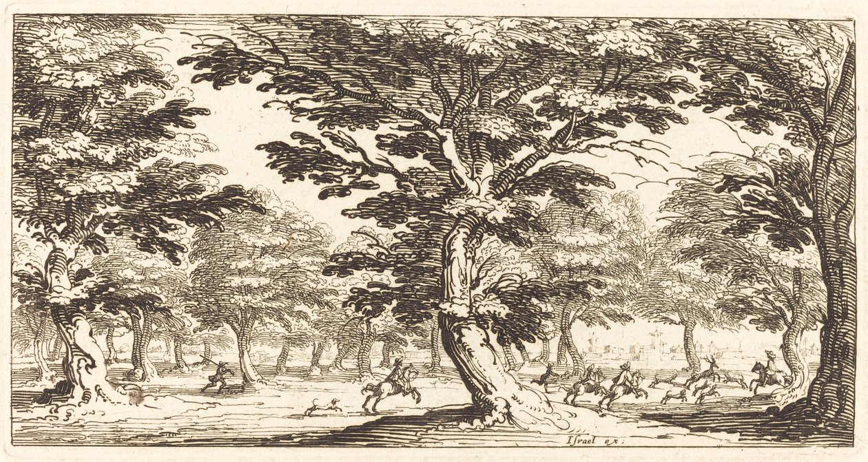 Landskap av After Jacques Callot