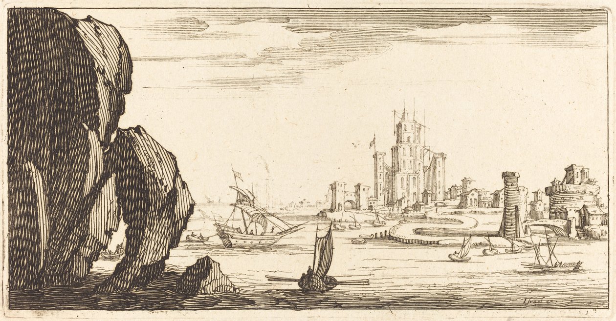 Landskap av After Jacques Callot