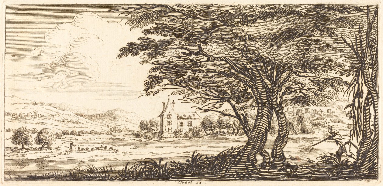 Landskap av After Jacques Callot