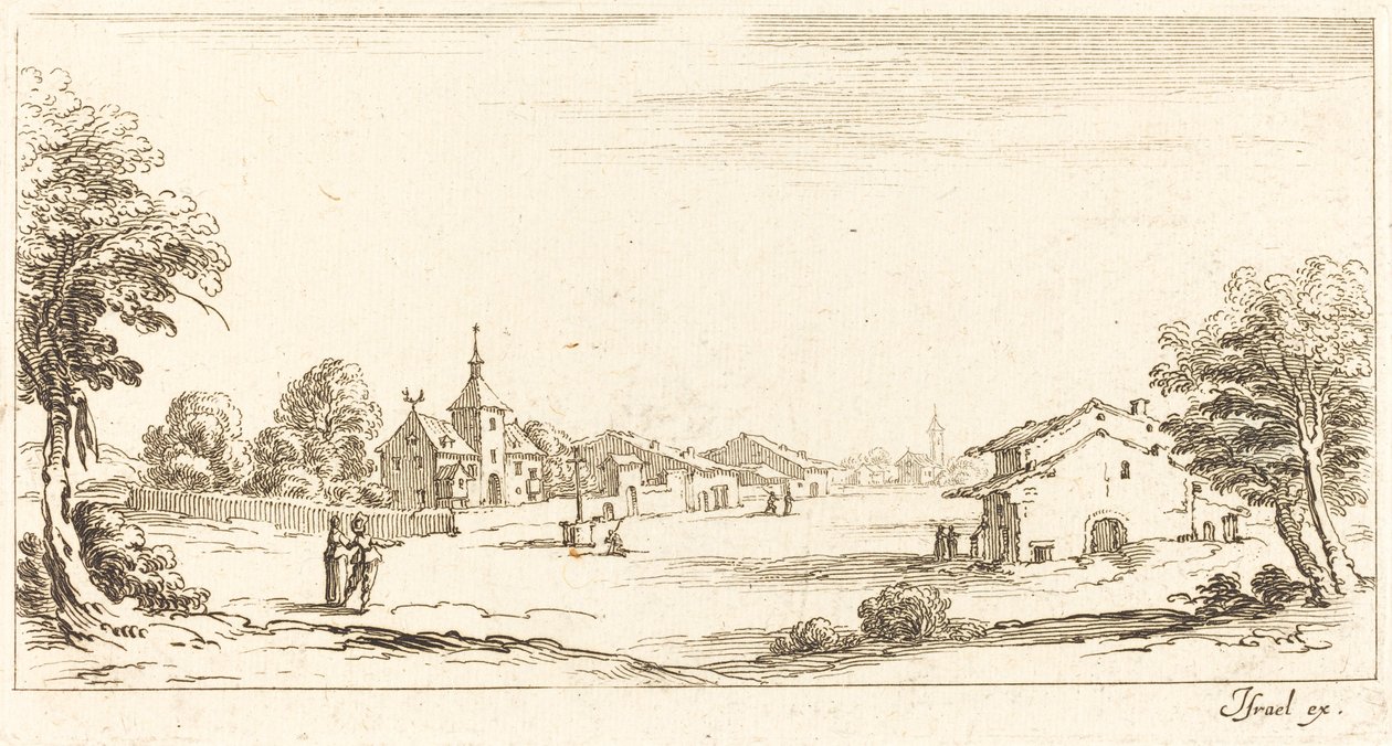 Landskap av After Jacques Callot