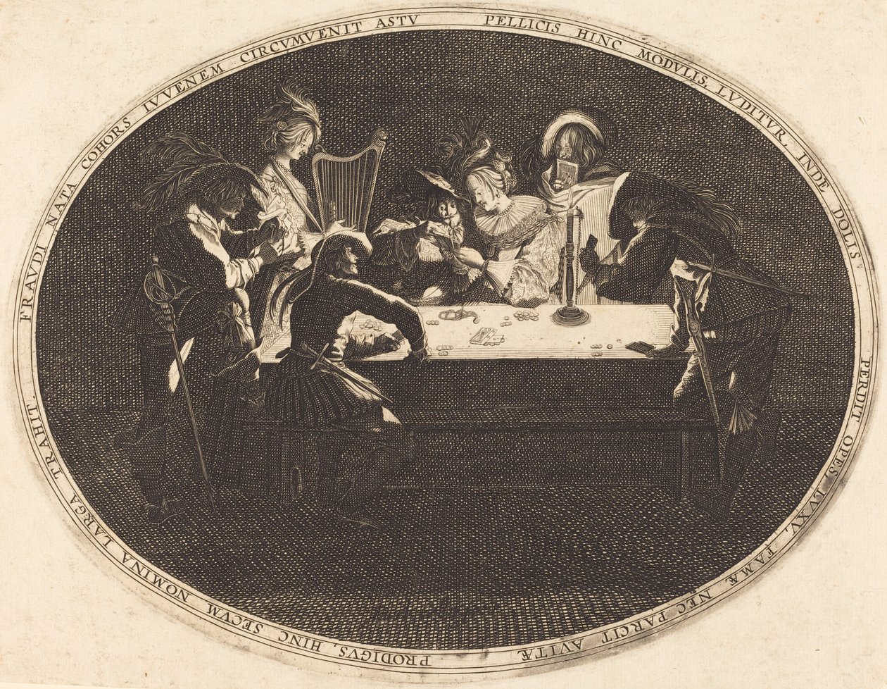 Kortspillerne av After Jacques Callot