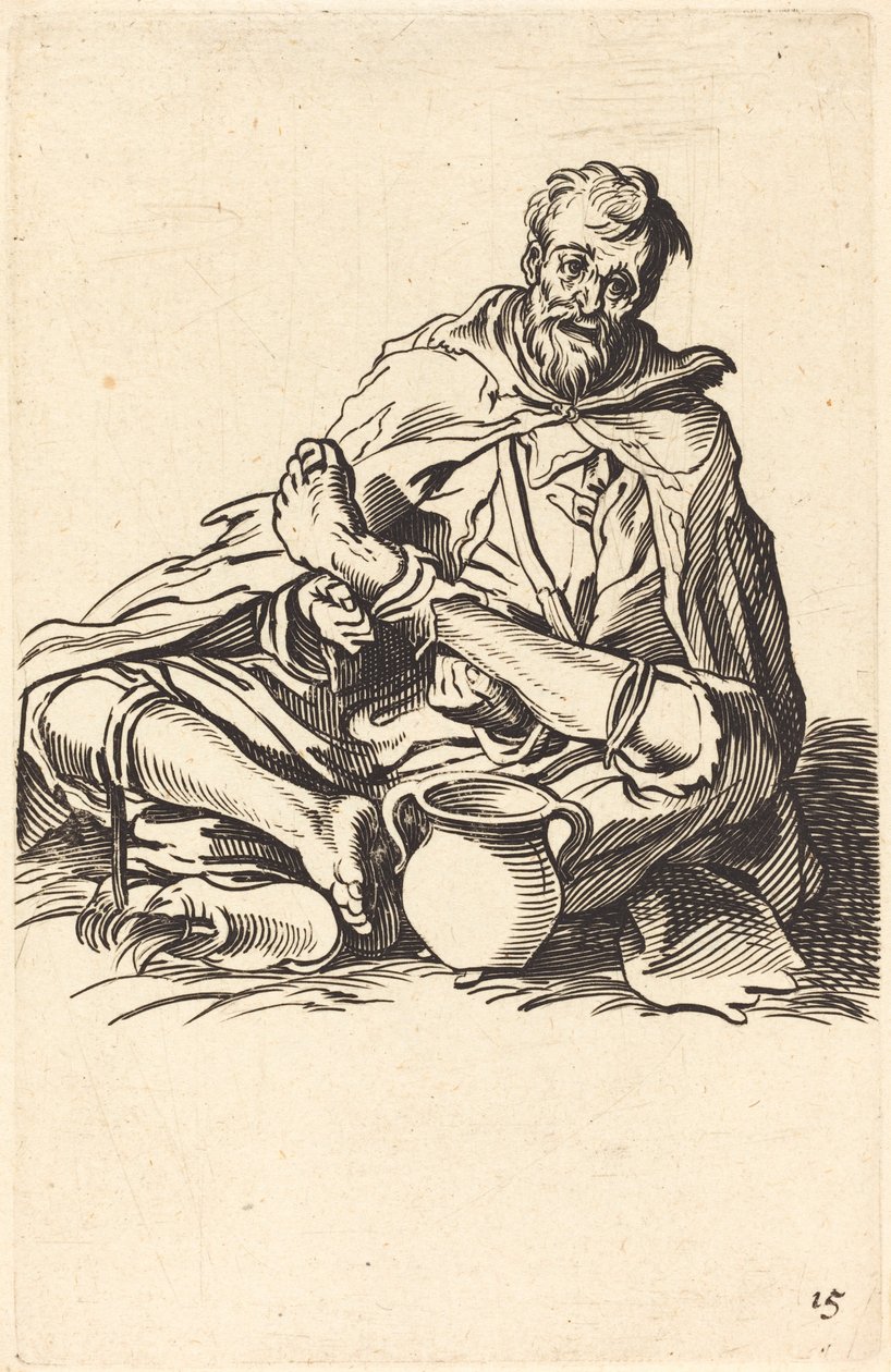 Den syke mannen av After Jacques Callot