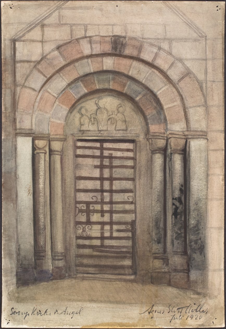 Sørup kirke, Angel av Agnes Slott Møller